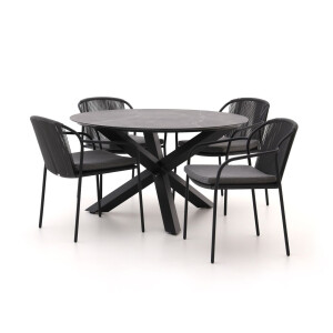 Bellagio Fazzio/Lodola ø 130cm dining tuinset 5-delig stapelbaar - Laagste prijsgarantie!