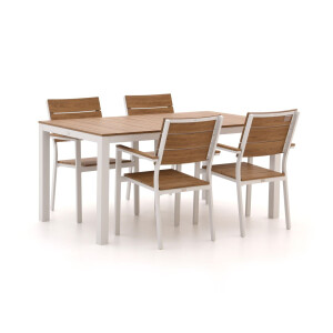 Bellagio Fidenza 160cm dining tuinset 5-delig stapelbaar - Laagste prijsgarantie!