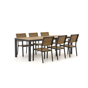 Bellagio Fidenza 220cm dining tuinset 7-delig stapelbaar - Laagste prijsgarantie!