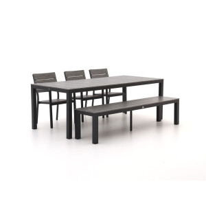 Bellagio Fidenza 220cm dining tuinset met bank 5-delig stapelbaar - Laagste prijsgarantie!