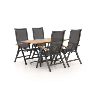 Bellagio Lugo/Canzo 140cm dining tuinset 5-delig verstelbaar - Laagste prijsgarantie!
