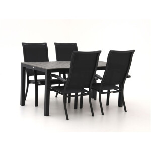 Bellagio Lugo/Fidenza 160cm dining tuinset 5-delig stapelbaar - Laagste prijsgarantie!