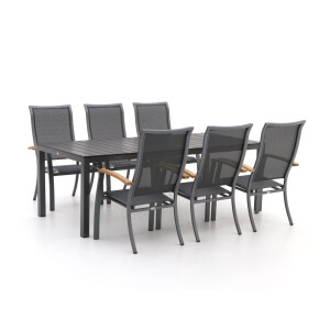 Bellagio Lugo/Fidenza 220cm dining tuinset 7-delig stapelbaar - Laagste prijsgarantie!