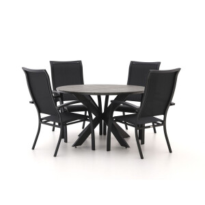 Bellagio Lugo/Fidenza ø 126cm dining tuinset 5-delig stapelbaar - Laagste prijsgarantie!