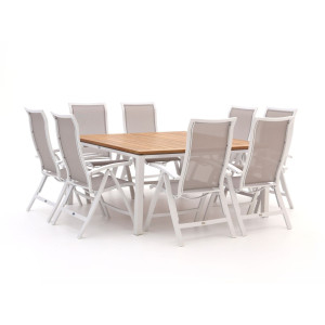 Bellagio Lugo/Linosa 160cm dining tuinset 9-delig verstelbaar - Laagste prijsgarantie!