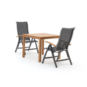 Bellagio Lugo/Liverpool 90cm dining tuinset 3-delig verstelbaar - Laagste prijsgarantie!