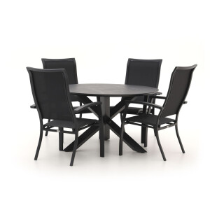 Bellagio Lugo/Lodola ø 130cm dining tuinset 5-delig stapelbaar - Laagste prijsgarantie!