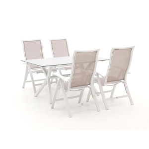 Bellagio Lugo/Moresco 160cm dining tuinset 5-delig verstelbaar - Laagste prijsgarantie!