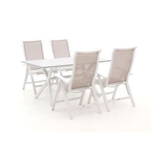 Bellagio Lugo/Moresco 160cm dining tuinset 5-delig verstelbaar - Laagste prijsgarantie!