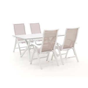 Bellagio Lugo/Moresco 160cm dining tuinset 5-delig verstelbaar - Laagste prijsgarantie!