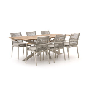 Bellagio Marudo/Furato 220cm dining tuinset 7-delig stapelbaar - Laagste prijsgarantie!
