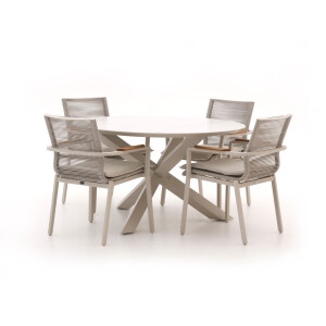 Bellagio Marudo/Lodola ø 130cm dining tuinset 5-delig stapelbaar - Laagste prijsgarantie!