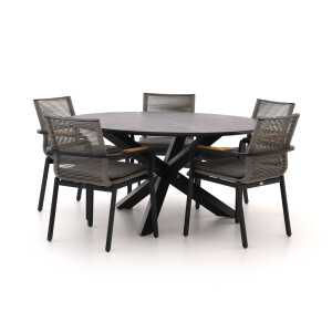 Bellagio Marudo/Lodola ø 150cm dining tuinset 6-delig stapelbaar - Laagste prijsgarantie!