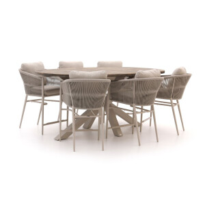 Bellagio Mineo/ROUGH-Y Ellips 240cm high dining tuinset 7-delig - Laagste prijsgarantie!