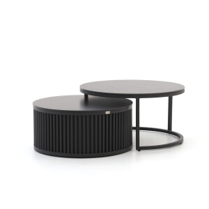 Bellagio Oriago lounge tuintafelset ø85cm(h:45cm)/ø78cm (h:36cm) - Laagste prijsgarantie!
