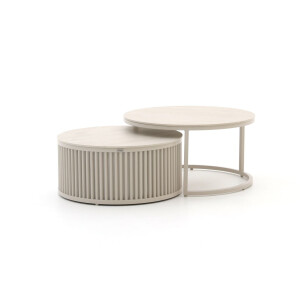 Bellagio Oriago lounge tuintafelset ø85cm(h:45cm)/ø78cm (h:36cm) - Laagste prijsgarantie!