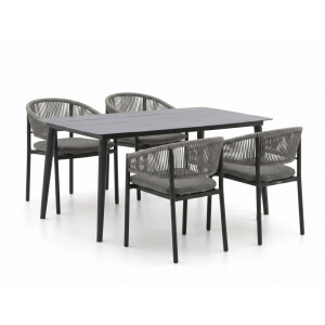 Bellagio Panaro/Sora 160cm dining tuinset 5-delig stapelbaar - Laagste prijsgarantie!