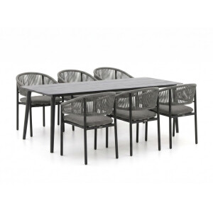 Bellagio Panaro/Sora 220cm dining tuinset 7-delig stapelbaar - Laagste prijsgarantie!