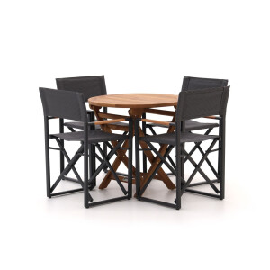 Bellagio Pasolini/Preston ø 80cm dining tuinset 5-delig inklapbaar - Laagste prijsgarantie!
