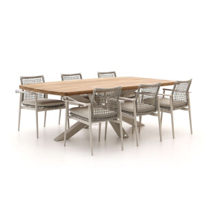 Bellagio Pizzoli/Induno Deens Ovaal 240cm dining tuinset 7-delig stapelbaar - Laagste prijsgarantie!