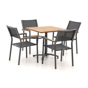 Bellagio Roma/Canzo 80cm dining tuinset 5-delig stapelbaar - Laagste prijsgarantie!