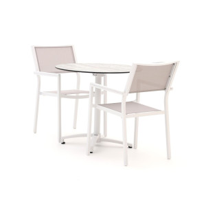 Bellagio Roma/Canzo ø 80cm dining tuinset 3-delig stapelbaar - Laagste prijsgarantie!