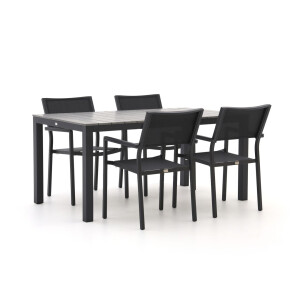 Bellagio Roma/Fidenza 160cm dining tuinset 5-delig stapelbaar - Laagste prijsgarantie!