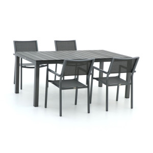 Bellagio Roma/Fidenza 183cm dining tuinset 5-delig stapelbaar - Laagste prijsgarantie!