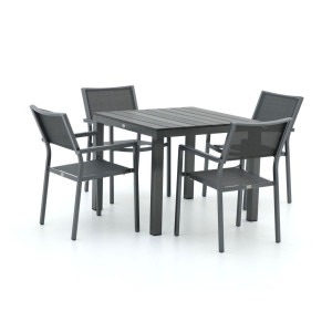 Bellagio Roma/Fidenza 90cm dining tuinset 5-delig stapelbaar - Laagste prijsgarantie!