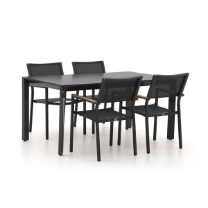 Bellagio Roma/Sestino 160cm dining tuinset 5-delig stapelbaar - Laagste prijsgarantie!