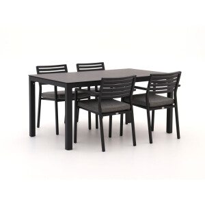 Bellagio Rumo/La Fonte 160cm dining tuinset 5-delig stapelbaar - Laagste prijsgarantie!