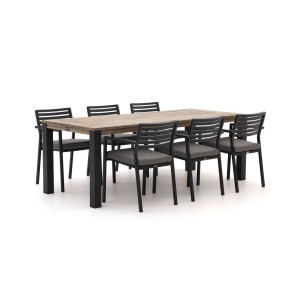 Bellagio Rumo/ROUGH-S 220cm dining tuinset 7-delig - Laagste prijsgarantie!