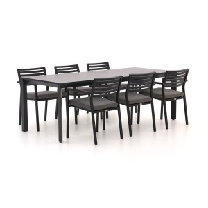 Bellagio Rumo/Sestino 220cm dining tuinset 7-delig stapelbaar - Laagste prijsgarantie!
