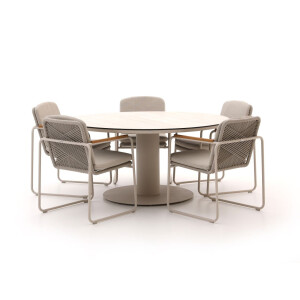 Bellagio Sordio/La Fonte ø 150cm dining tuinset 6-delig stapelbaar - Laagste prijsgarantie!