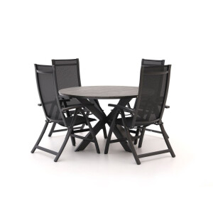 Bellagio Trappeto/Fidenza ø126cm dining tuinset 5-delig - Laagste prijsgarantie!