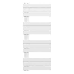 Belrad Handdoekradiator - links - aansluiting/comb - 1200X500mm- Wit BUCW1200500