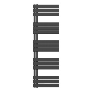 Belrad Handdoekradiator - links - aansluiting/comb - 1600X500mm- Zwart BUCZ1600500