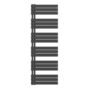 Belrad Handdoekradiator - links - aansluiting/comb - 1800X600mm- Zwart BUCZ1800600