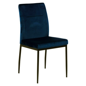 Bendt Eetkamerstoel 'Demia' Velvet, kleur Donkerblauw