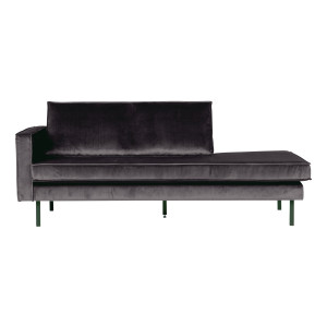 BePureHome Daybed 'Rodeo' Links, Velvet, kleur Antraciet