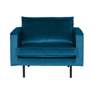 BePureHome Fauteuil 'Rodeo' Velvet, kleur Blauw
