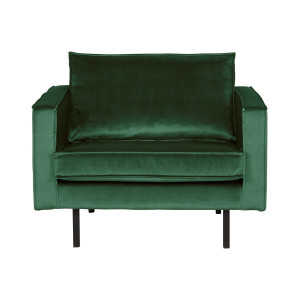 BePureHome Fauteuil 'Rodeo' Velvet, kleur Forest Green