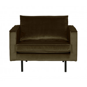 BePureHome Fauteuil 'Rodeo' Velvet, kleur Groen