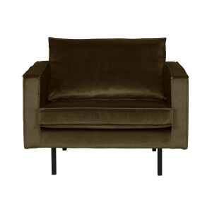 BePureHome Fauteuil 'Rodeo' Velvet, kleur Groen