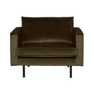 BePureHome Fauteuil 'Rodeo' Velvet, kleur Groen