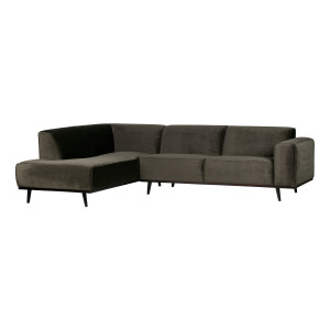 BePureHome Loungebank 'Statement' Velvet, Links, kleur Groen