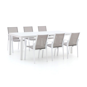 Bernstein Amberg/Menzano 220cm dining tuinset 7-delig stapelbaar - Laagste prijsgarantie!