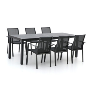 Bernstein Amberg/Menzano 220cm dining tuinset 7-delig stapelbaar - Laagste prijsgarantie!