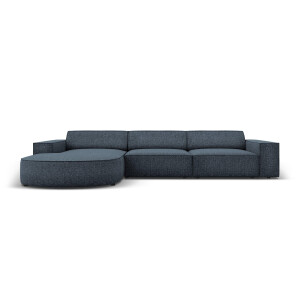 4-zitshoekbank Jodie links chenille afgerond | Micadoni Home