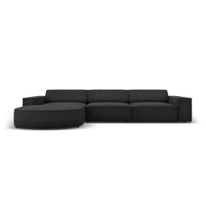 4-zitshoekbank Jodie links chenille afgerond | Micadoni Home